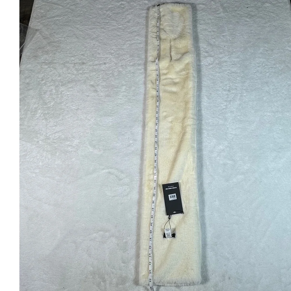 Apparis Faux Fur Scarf NWT Women NS Cream Vegan Winter Wrap F20107CM